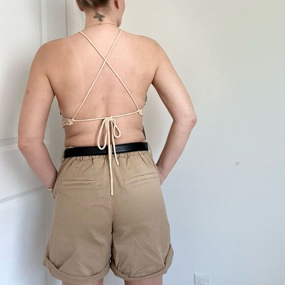 Open Back Crochet Knot Stripe Top by Love Knits NYC - Picture 5 of 7